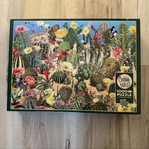 Cobble Hill CACTUS GARDEN 1000 Piece jigsaw Puzzle Poster flowers toy game tough - Picture 3 of 9